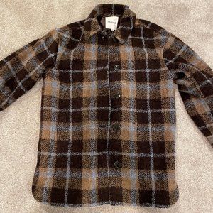 NWT Madewell Belrose Shirt Jacket in Cassel Plaid Small